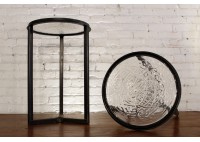 RONDEL GLASS SIDE TABLE 