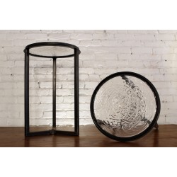 RONDEL GLASS SIDE TABLE 