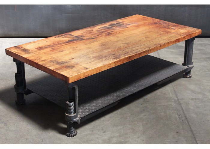 wood top adjustable steel base coffee table adjustable height product 