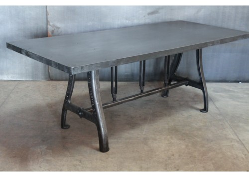 STEEL TABLE WITH EA MACHINE CO LEGS